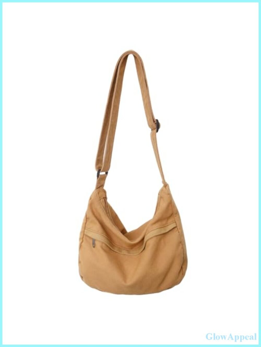 Canvas Messenger Bag Large Hobo Crossbody Zipper Tote Handbag
